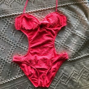 Forever 21 coral Monokini Size Large